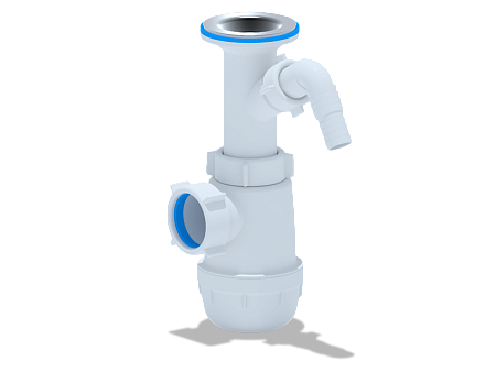 Сифон Ани Грот 1 1/2"* 40 с отв. с/м литой