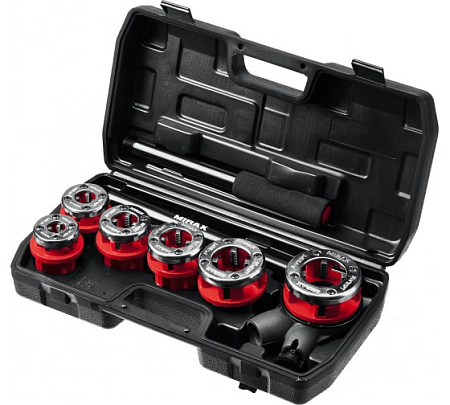 Набор клупов MIRAX (1/2"-3/4"-1"-1 1/4) с трещет.