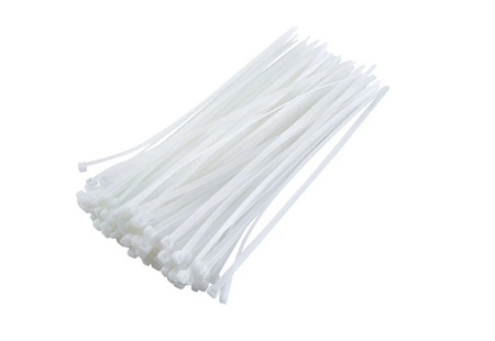 Хомут стяжка пластик белый 3 (2,5)х100 (100 шт)