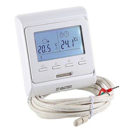 Хронемостат элект.комнатный с датч.темп.пола "VALTEC" (НЗ сервопривод-отопл. НО- охл. конд.)