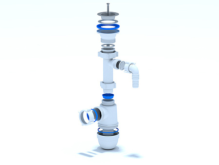 Сифон Ани 1 1/2"* 40 с отв. с/м