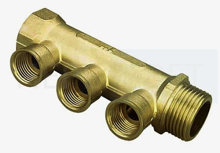 Коллектор  3/4"х 2 х1/2 в/в латунь
