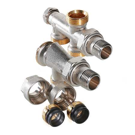 Термостатический узел  VALTEC для ниж подкл.радиатора двухтрубная система (комплект) 1/2"х100%х3/4 евроконус