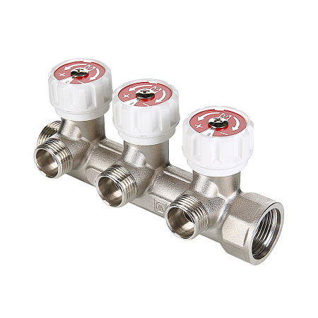 Коллектор VALTEC с регул вент 3/4"х4 вых. 1/2" нар