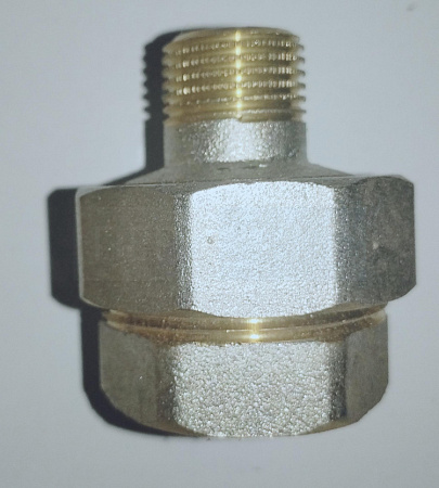 Американка TM прямая переходная 1" Вх 1/2"  хром