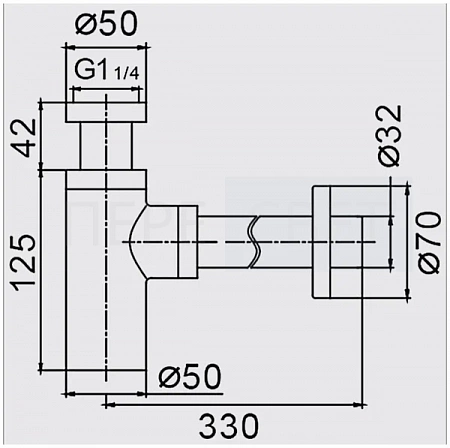 Сифон круглый золото DK-809 А