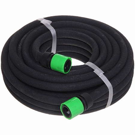 Шланг  полив 1/2 15м. ПВХ в ткан.опл., на катуш ДОБРОСАД + адаптер