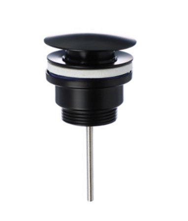 Донный клапан для раковины, черный матовый