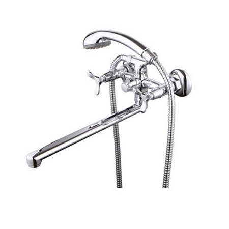 Смеситель д/ванны "ПИЕНО", Маховики, излив 300