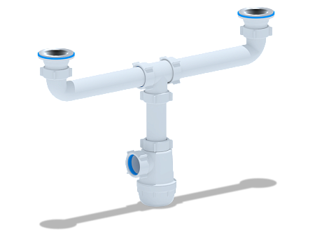 Сифон Ани Грот 1 1/2"* 40. двойной