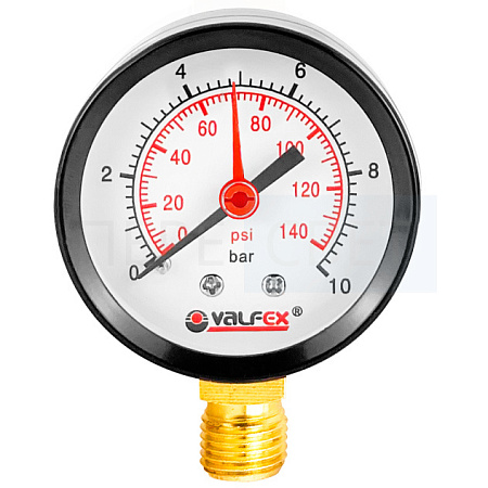 Манометр с нижним подключением 1/4" 16 бар