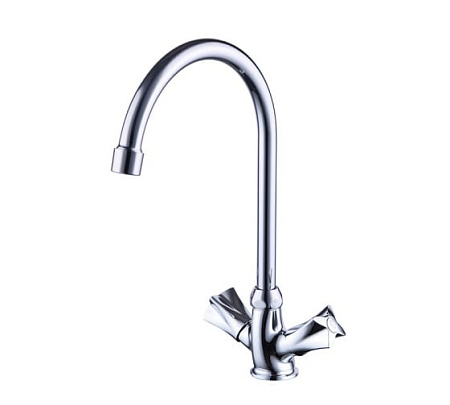 Смеситель д/кухни "Кристалл", маховики R- излив