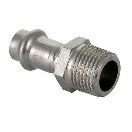 Соединитель VALTEC нерж. сталь с нар.р. 18х1/2"