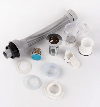 Сифон для ванны с переливом и обратным клапаном Сифон для ванны с переливом и обратным клапаном