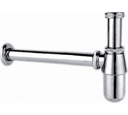 Сифон бутылочный МЕТАЛЛИЧЕСКИЙ ХРОМ  арт.L80