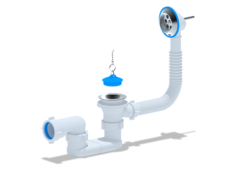 Сифон Ани для ванны плоский 1 1/2"