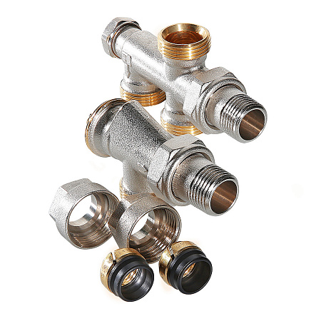 Термостатический узел  VALTEC для ниж. под.радиатора однотрубная система (комплект) 1/2"х50%х3/4 евроконус