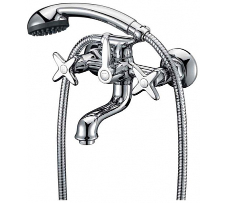 Смеситель д/ванны "ФЛЕКС", Маховики, Короткий нос Смеситель д/ванны "ФЛЕКС", Маховики, Короткий нос