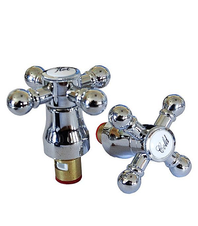 Кран-букса 1/2" керамика 24 шлица + мах. мет.крест DK-112