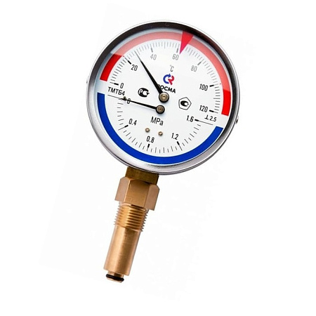 Термоманометр ТМТБ 120С 0.6 МПа ДК80 L=46мм радиал