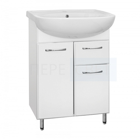 Тумба №11 под умыв. Стелла 60 (1ящик) белая