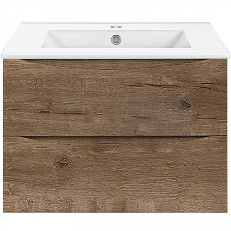 Тумба под умывальник Mia 600 подвесная темное дерево