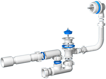 Варяг сифон для ванны регулируемый с г/т 40х50