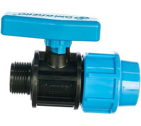 Кран шаровой 32х1" нар. ПЭ Джилекс