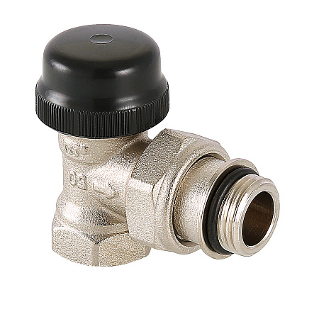 Клапан термостатический для радиатора угловой с преднастройкой (KV 0,1-0,6) 1/2" VALTEC