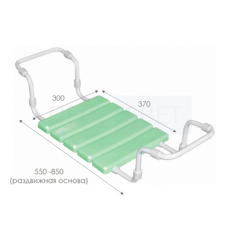 Сиденье д/ванной "Лидер" зеленое