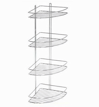 Полка угловая 4-яр. овал. SWG 4894-4 Черная Полка угловая 4-яр. овал. SWG 4894-4 Черная